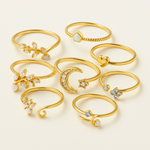 10 Pack of Bohemian Silver and Gold Plated Rings