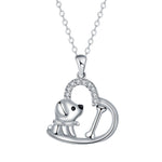 Dog Heart Pendant Necklace