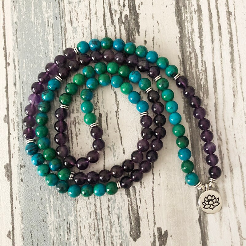 Amethyst Mala Beaded Bracelet