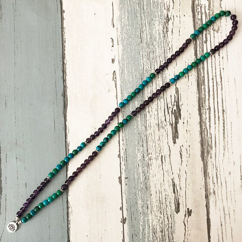 Amethyst Mala Beaded Bracelet