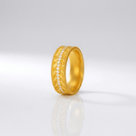 Gold Textured Band Ring