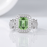Emerald Halo Ring