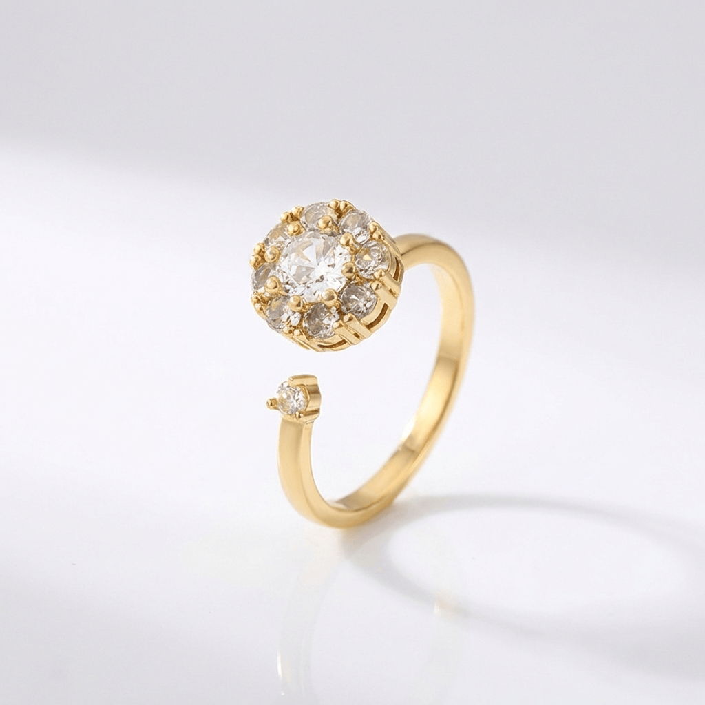 Diamond Cluster Ring — (Adjustable)
