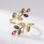 Gold Leaf Wrap Ring — (Adjustable)