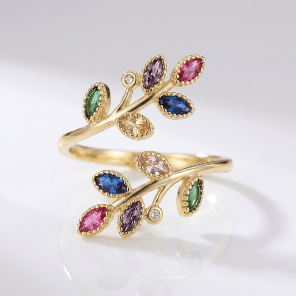 Gold Leaf Wrap Ring — (Adjustable)