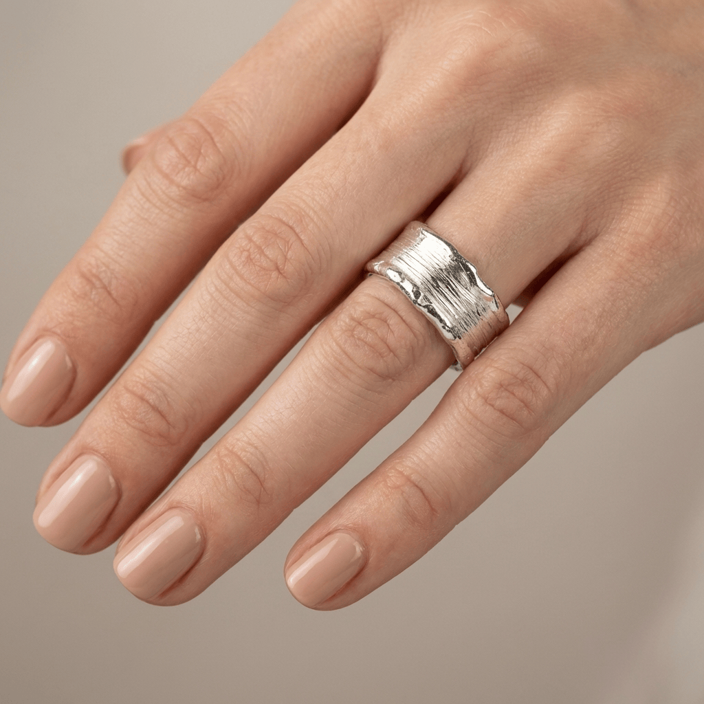 Handmade Gold Silver Two Tone Ring — (Adjustable)
