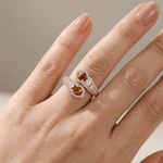 Gold Smoky Quartz Ring — (Adjustable)