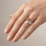 Rose & Thorn Silver Ring — (Adjustable)
