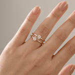 Gold Diamond Split Band Ring — (Adjustable)