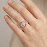 Rose Gold Zirconia Twisted Knot Ring — (Adjustable)