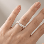 Daisy Cluster Band Ring — (Adjustable)