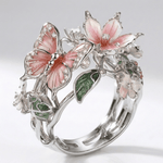 Silver Butterfly Dreamer Ring — (Adjustable)