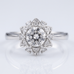 Silver Zirconia Lotus Light Ring