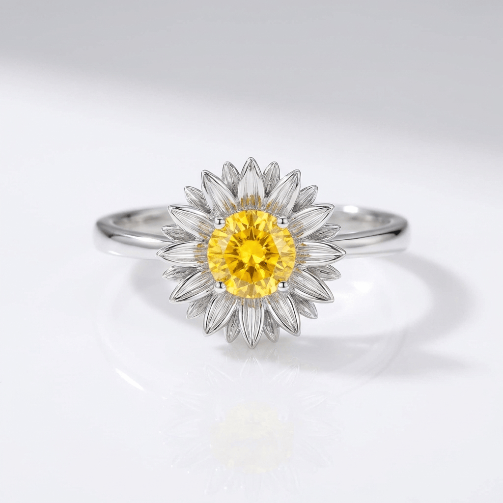 Sunflower Ring — (Adjustable)