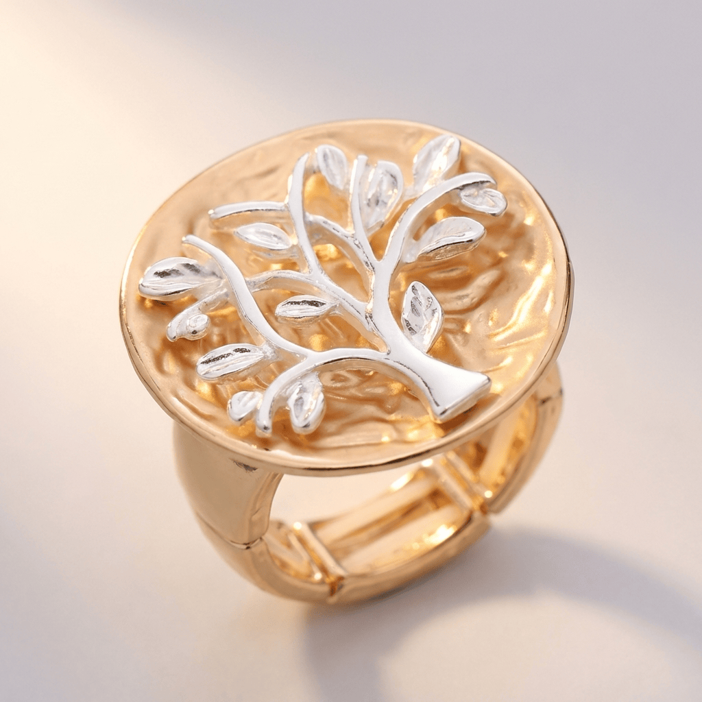 Rose Gold Tree Of Life Ring — (Adjustable)