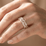 Gold Marquise Zirconia Cascade Ring