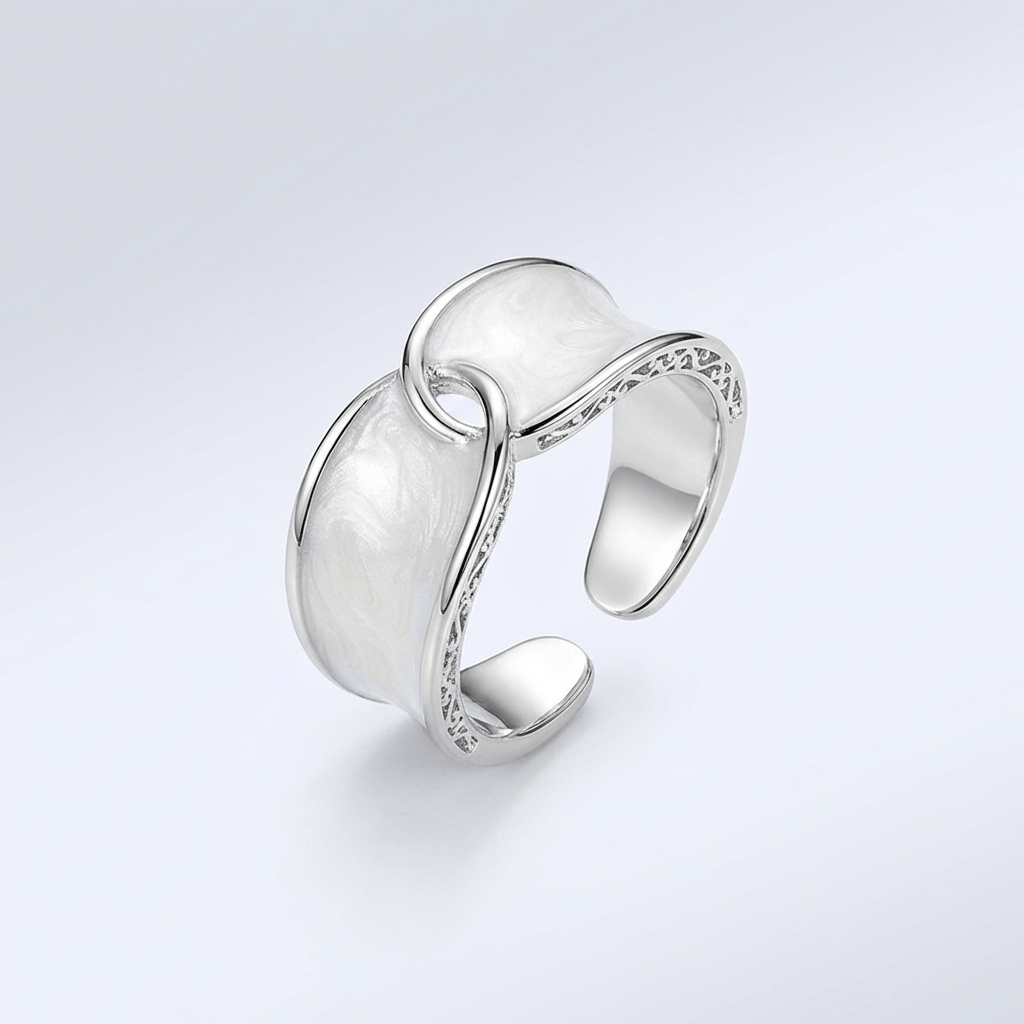 Jade Double Stone Ring — (Adjustable)