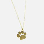 Gold Necklace with Paw Charm