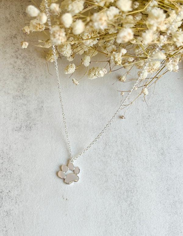 Elegant Silver Paw Necklace — Stainless Steel