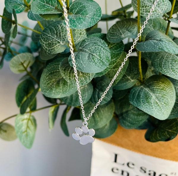 Elegant Silver Paw Necklace — Stainless Steel