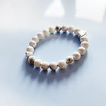 Natural Gemstone Bracelet with Paw & Heart Charm — Handcrafted Design