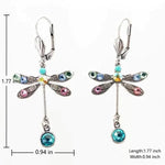 Elegant Engraved Dragonfly Earrings