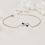 Oneindig Symbol Pendant Huisdier Paw Bracelet with Zirconia