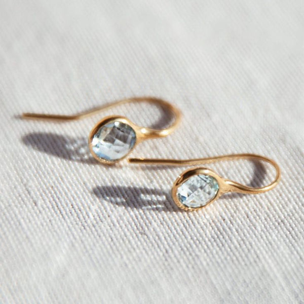 Vintage Blue Topaas Earrings