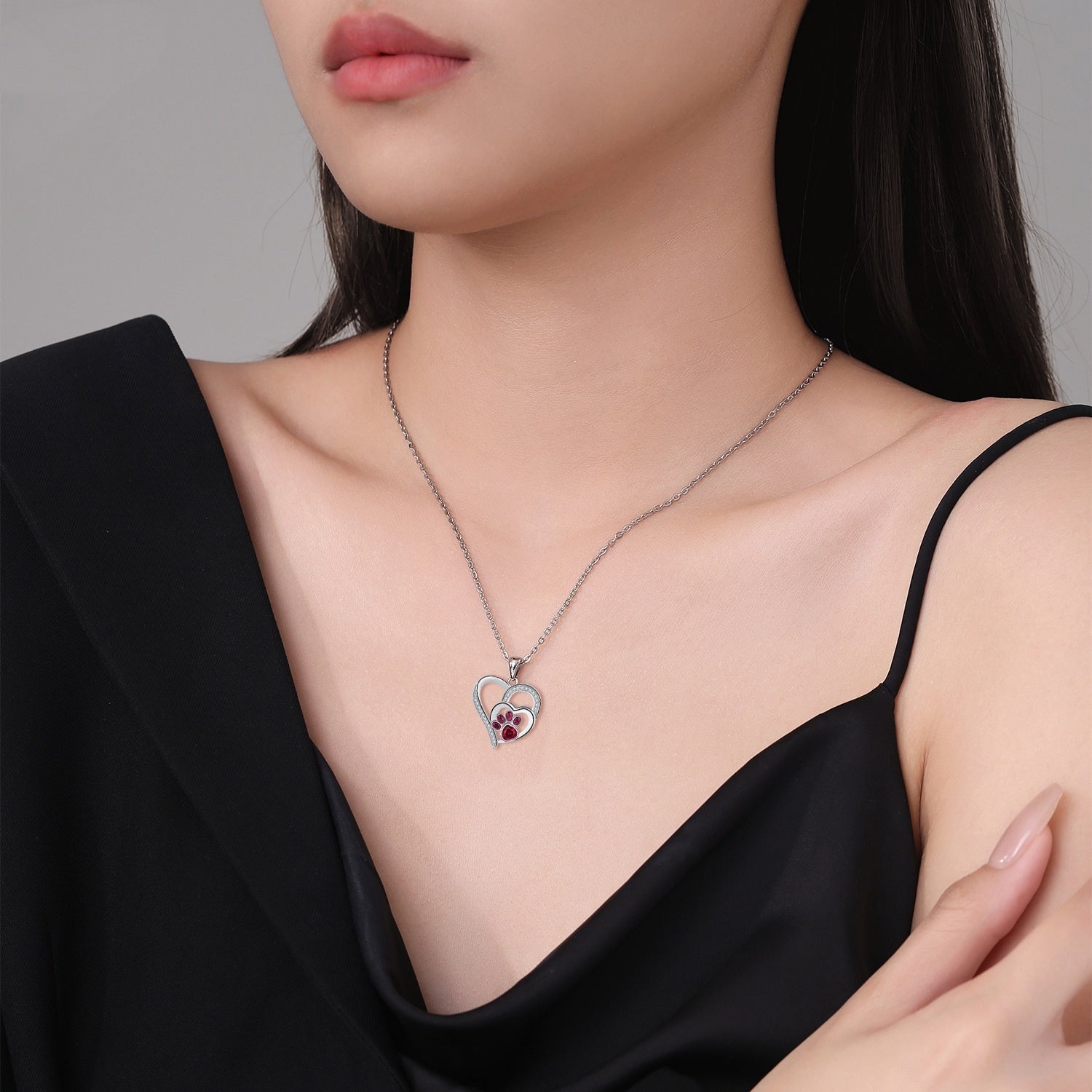 Delicate Paw Print Necklace