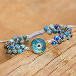 Vibrant Opal Evil Eye Bracelet