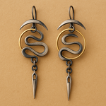 Onregelmatige Geometric Spiral Earrings Serpentine