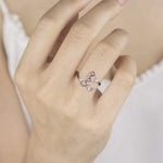 Handcrafted Paw & Heart Ring – Adjustable 925 Sterling Silver