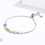 Sterling Silver Paw Print Bracelet — Adjustable Fit