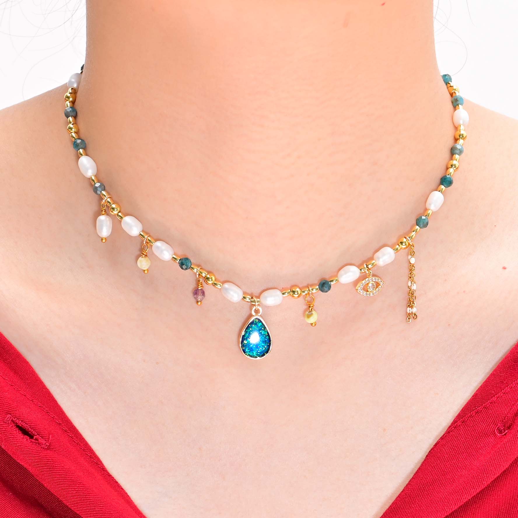 Opal & Pearl Necklace