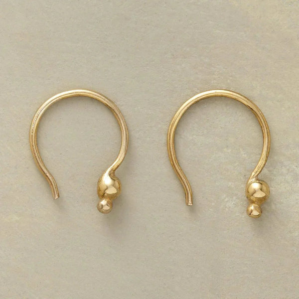 Gold Plate Double Punt Earrings