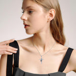925 Sterling Silver Paw & Cross Pendant