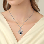 Happy Paw Necklace with Heart, Bone & Infinity Pendant