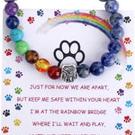 Rainbow Bridge Memorial Bracelet — 7 Chakra Bead Gift for Pet Loss