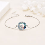 Adjustable Dog Charm Bracelet of Sterling Silver