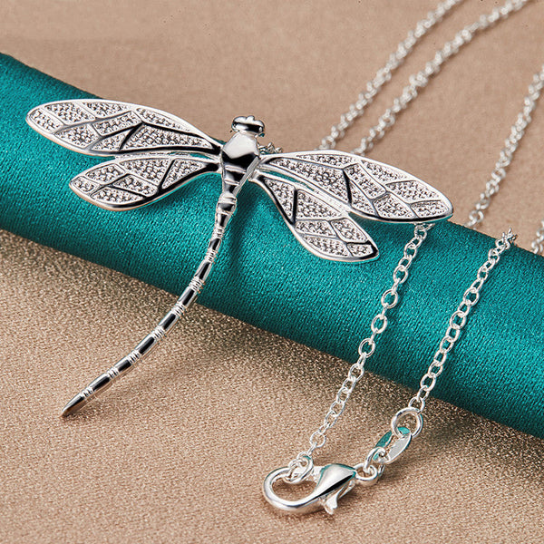 Sterling Silver Dragonfly Necklace — Grace & Transformation