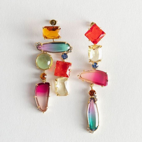 Vintage Colourful Cocktail Drop Earrings