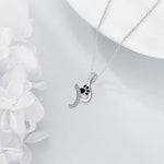 Delicate Paw Print Pendant Necklace