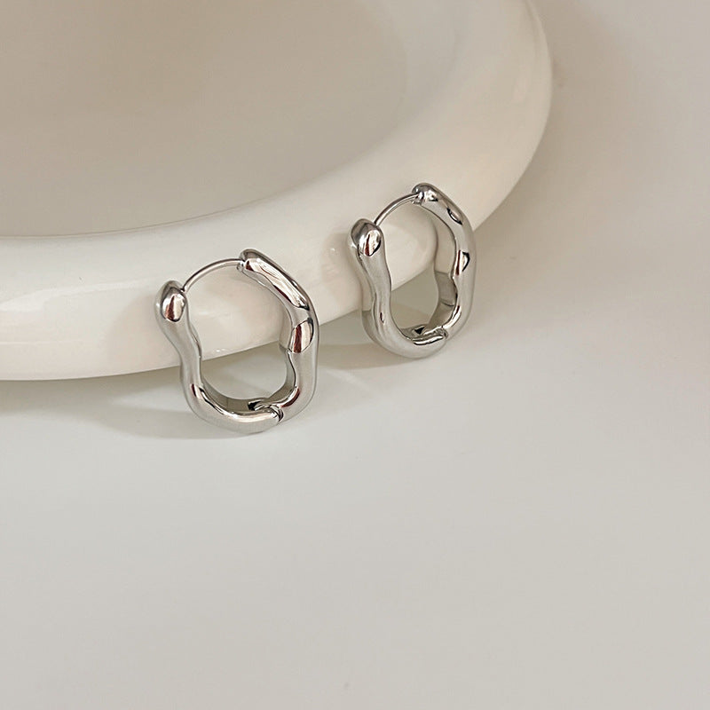 Vintage Irregular Gold & Silver Earrings