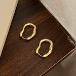 Vintage Irregular Gold & Silver Earrings