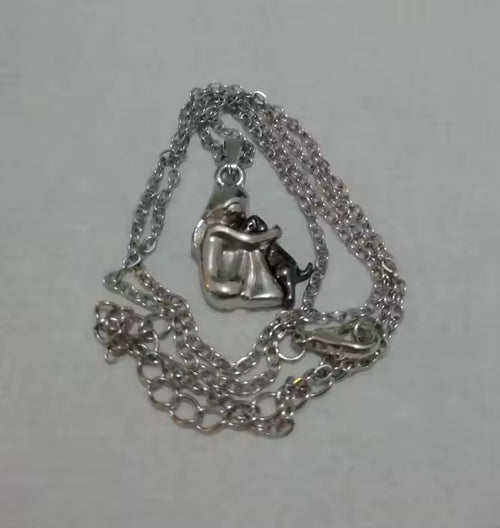 Girl and Dog Necklace
