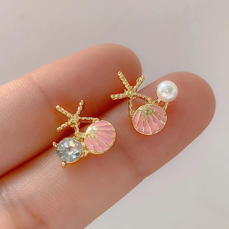 Kust Droom Starfish Pearl Earrings