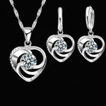 Timeless Heart Necklace & Earrings Set