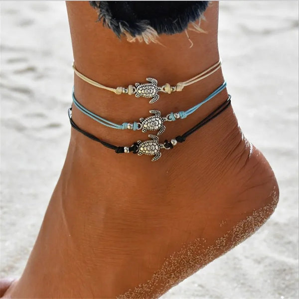 Sea Turtle Leather Anklet