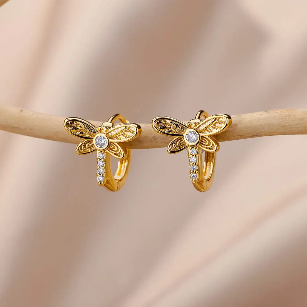 Crystal Dieren Hoop Earrings
