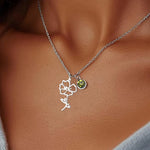 Personalized Birthstone & Birth Flower Necklace
